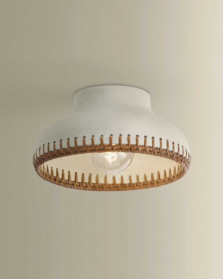 Southfields One Light Flush Mount in Aged Brass Hudson Valley Canada