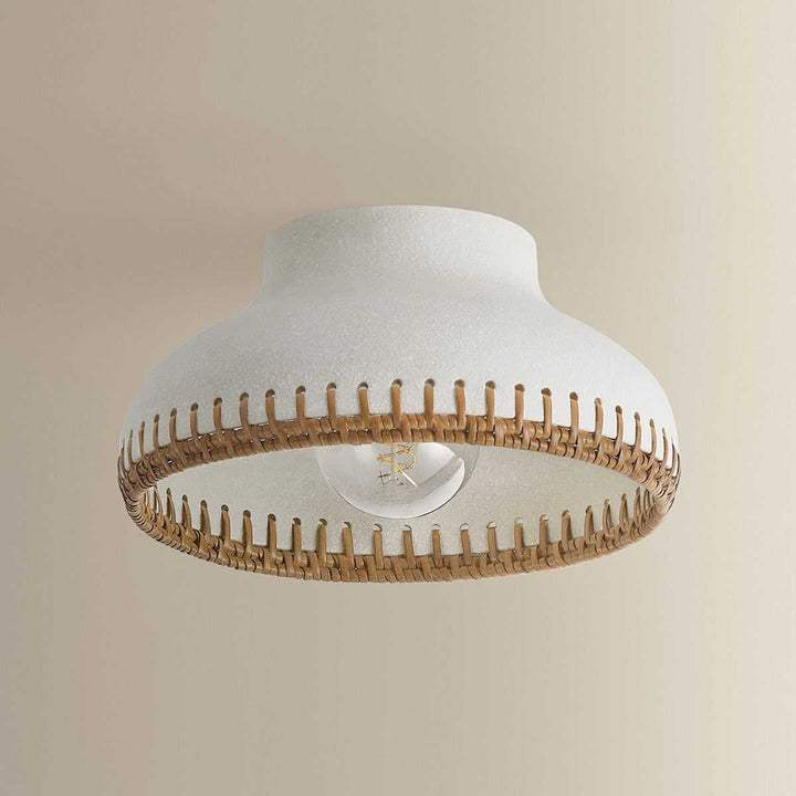 Southfields One Light Flush Mount in Aged Brass Hudson Valley Canada