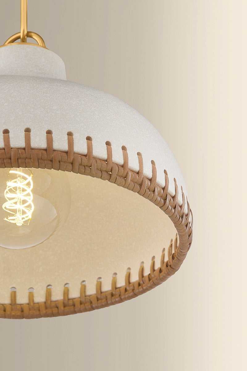Southfields One Light Pendant in Aged Brass Hudson Valley Canada