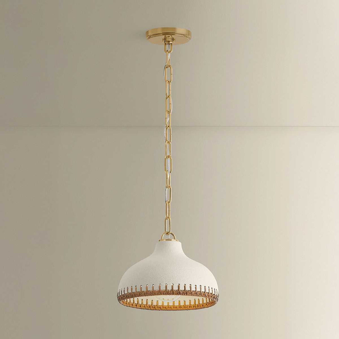 Southfields One Light Pendant in Aged Brass Hudson Valley Canada