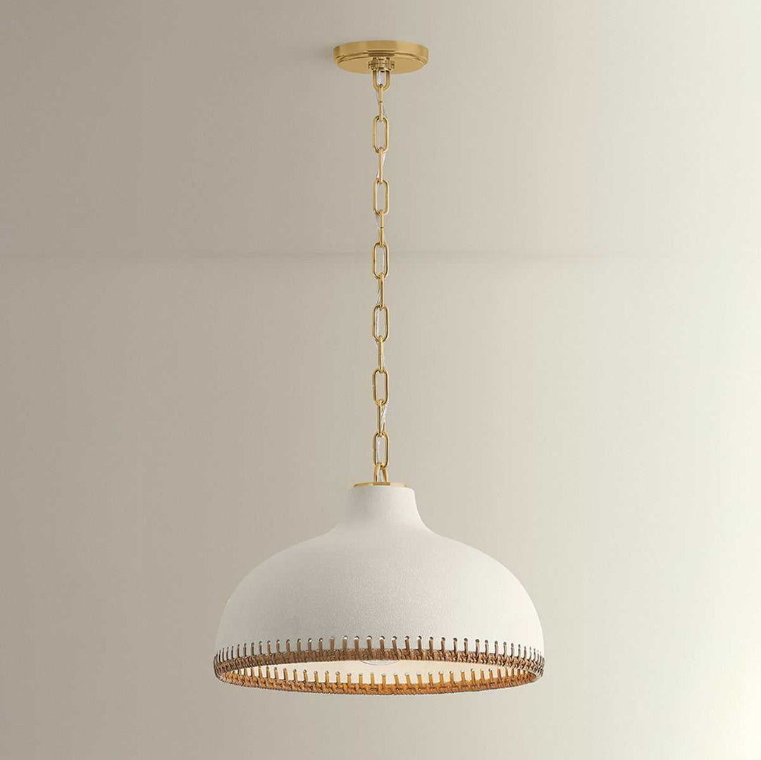 Southfields One Light Pendant in Aged Brass Hudson Valley Canada