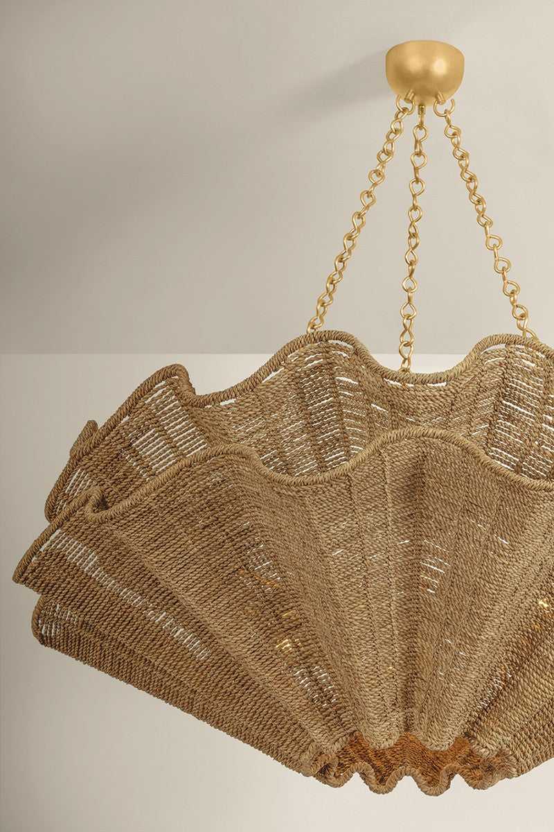 Hayworth Eight Light Chandelier in Vintage Gold Leaf Hudson Valley Canada