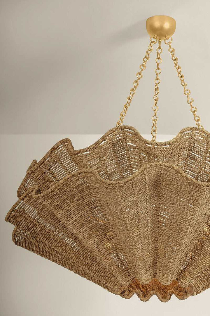 Hayworth Eight Light Chandelier in Vintage Gold Leaf Hudson Valley Canada