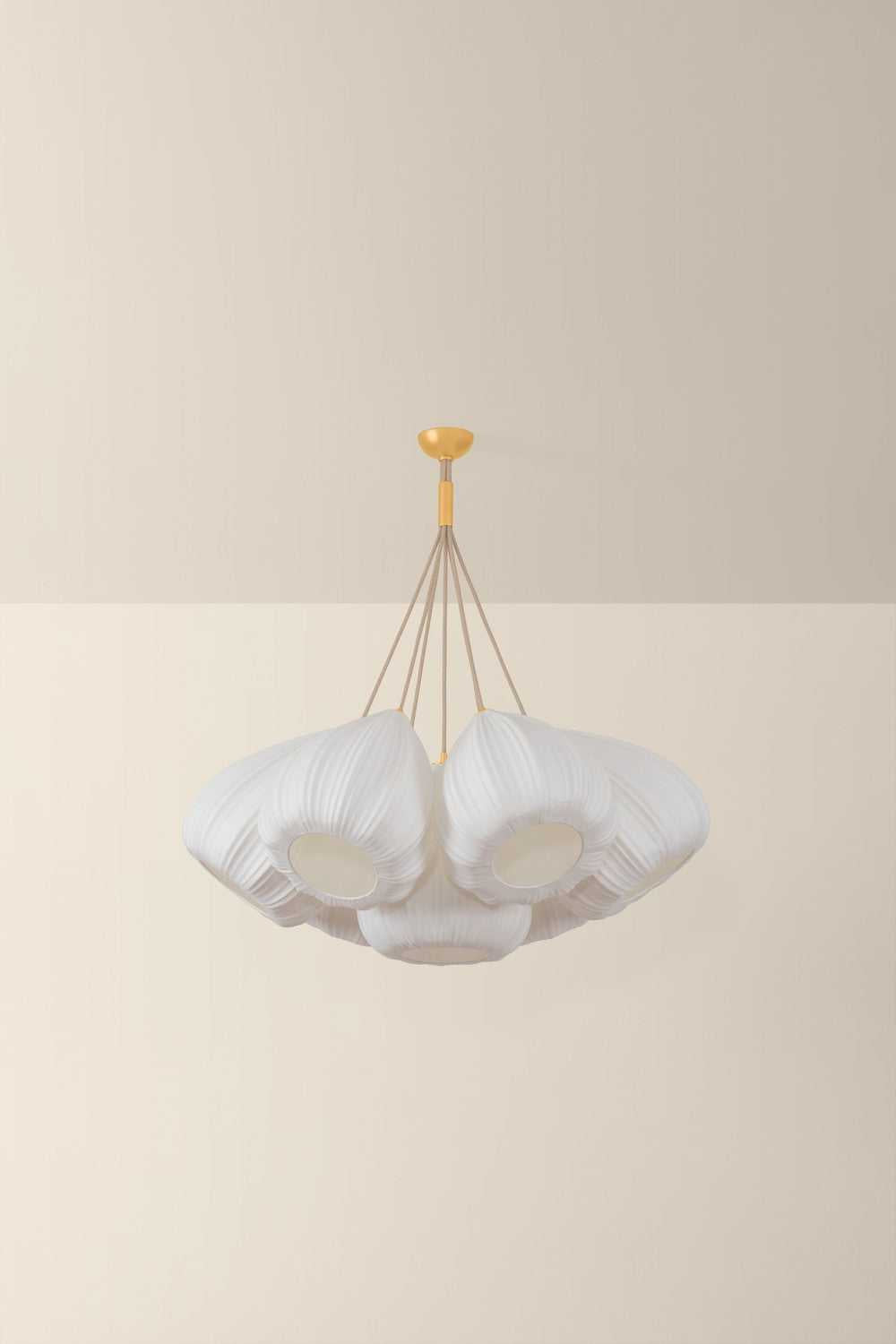 Livonia Seven Light Chandelier in Vintage Gold Leaf Hudson Valley Canada