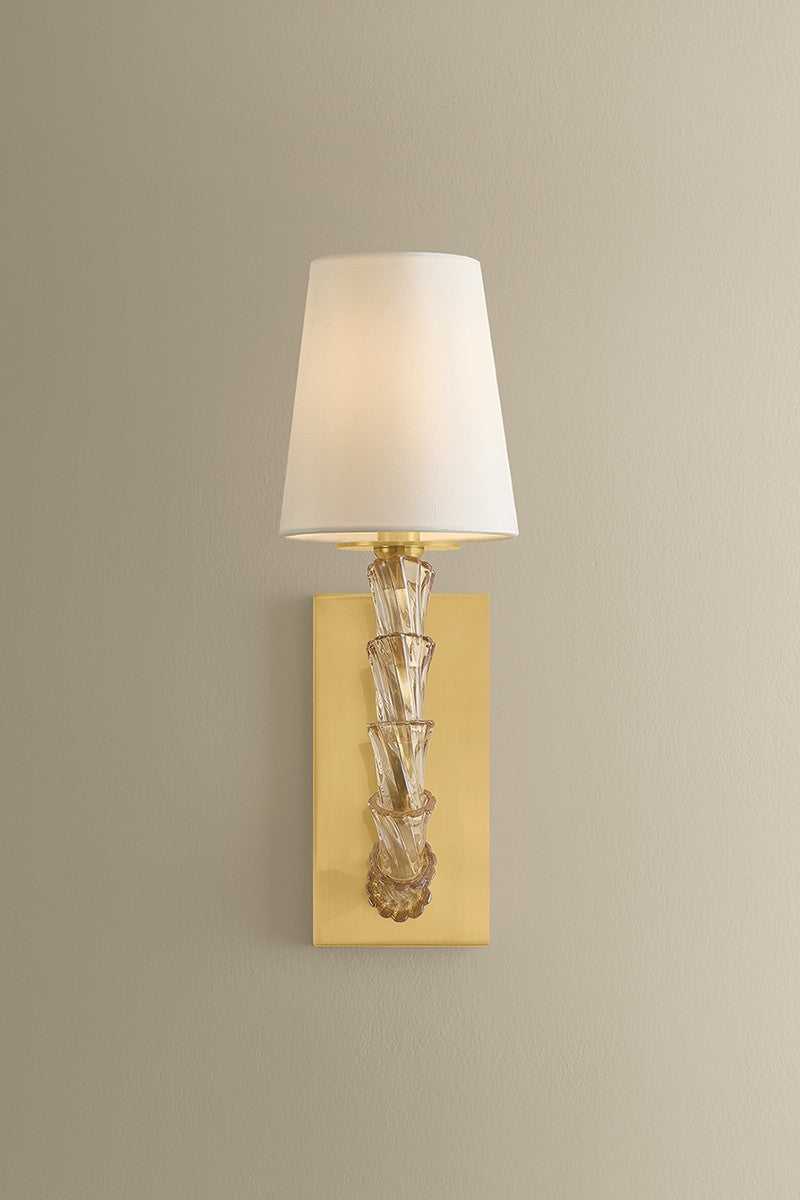 Calumet One Light Wall Sconce in Aged Brass Hudson Valley Canada