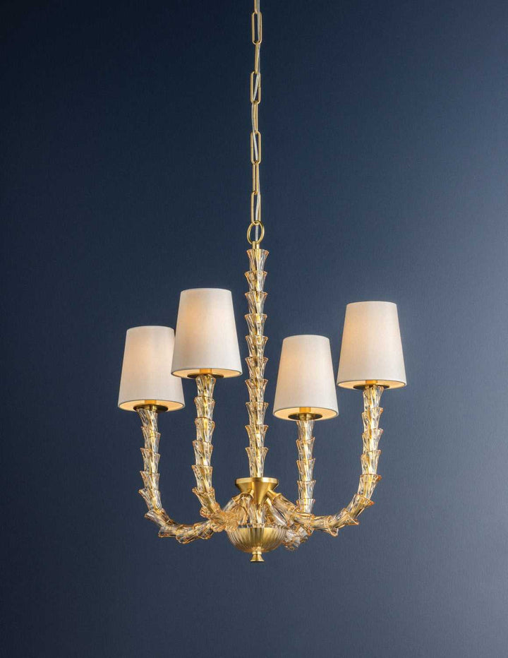 Calumet Four Light Chandelier in Aged Brass Hudson Valley Canada