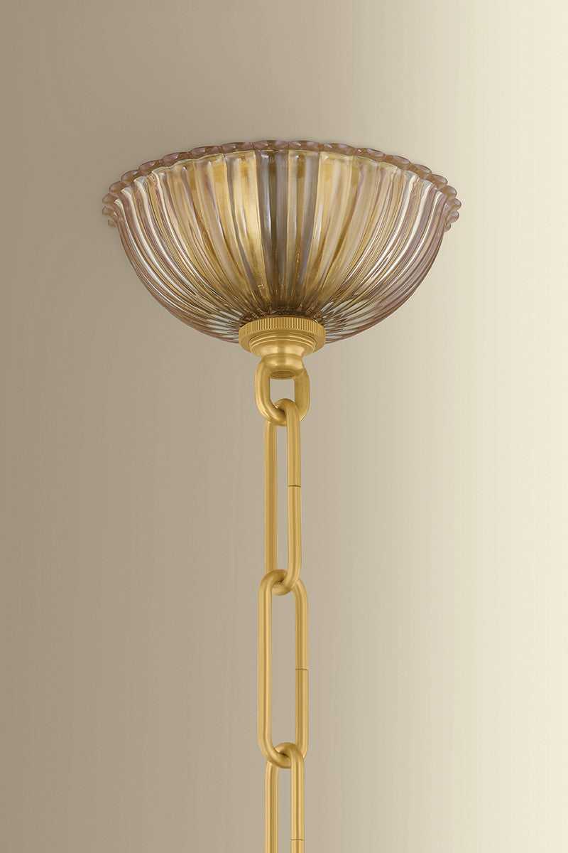 Calumet Four Light Chandelier in Aged Brass Hudson Valley Canada