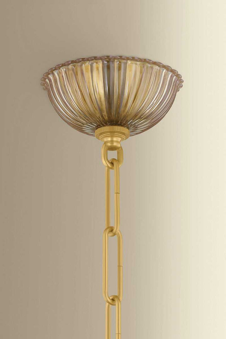 Calumet Four Light Chandelier in Aged Brass Hudson Valley Canada