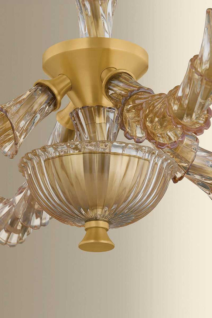 Calumet Four Light Chandelier in Aged Brass Hudson Valley Canada