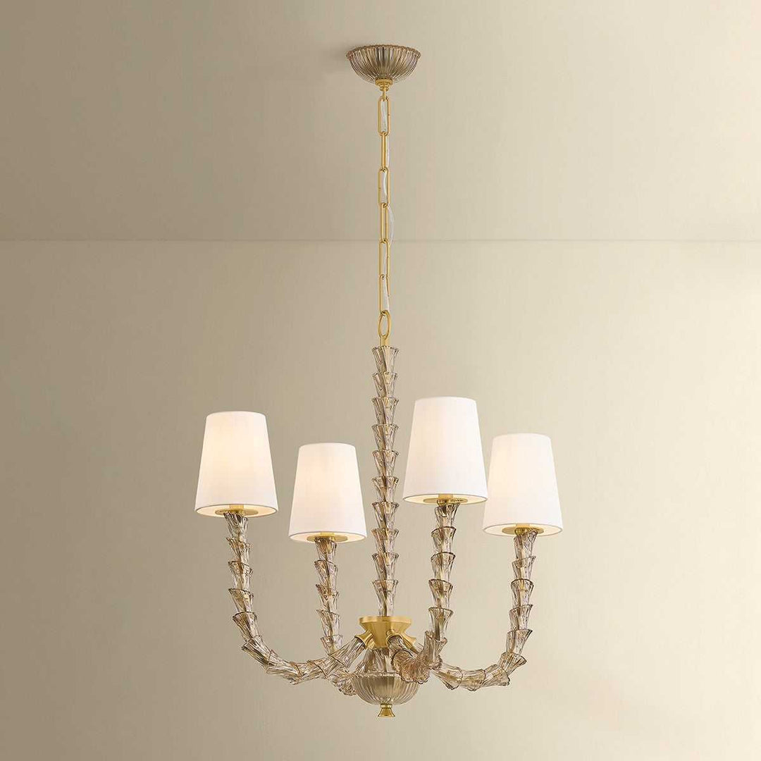 Calumet Four Light Chandelier in Aged Brass Hudson Valley Canada