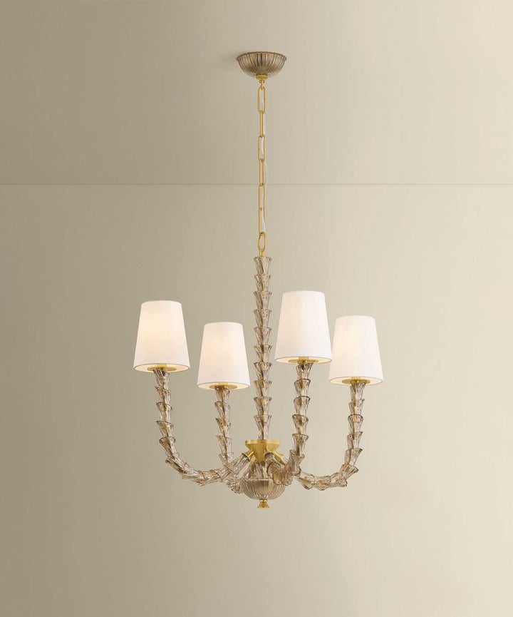 Calumet Four Light Chandelier in Aged Brass Hudson Valley Canada