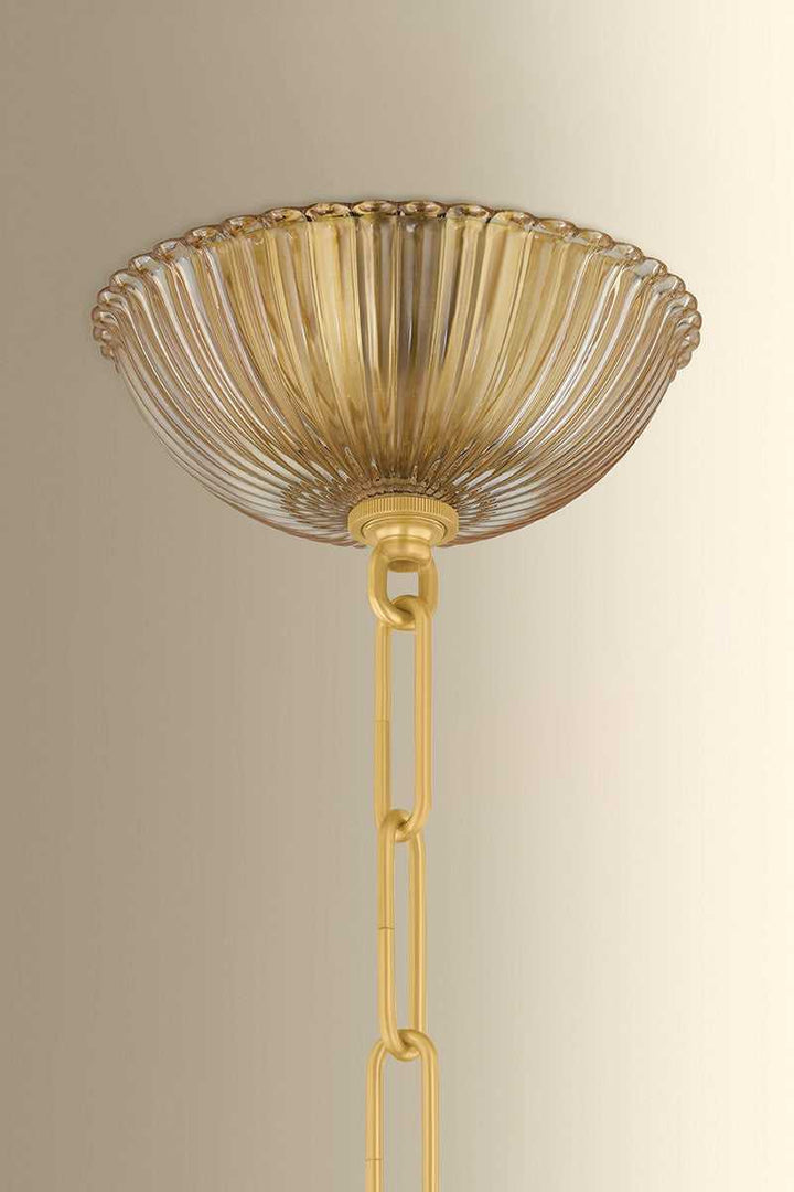 Calumet Nine Light Chandelier in Aged Brass Hudson Valley Canada