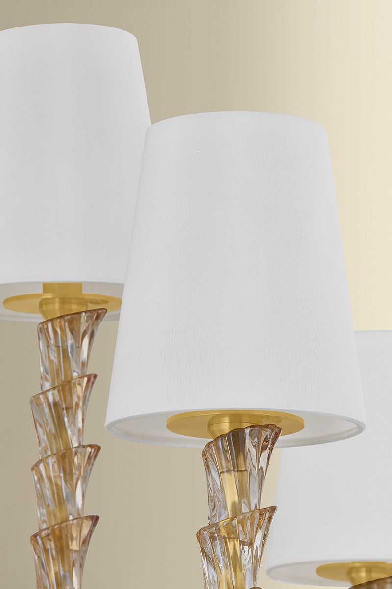 Calumet Nine Light Chandelier in Aged Brass Hudson Valley Canada