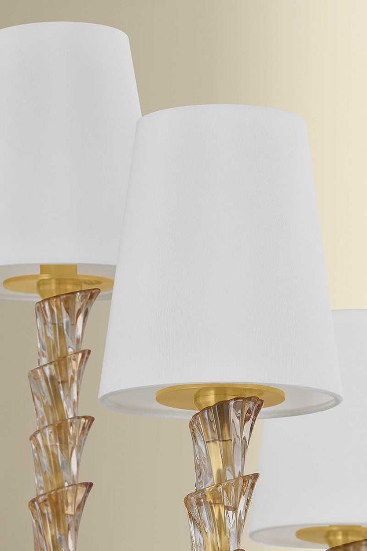Calumet Nine Light Chandelier in Aged Brass Hudson Valley Canada
