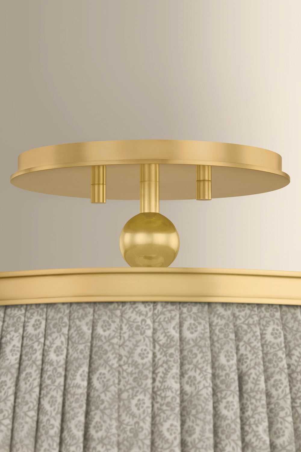 Valeria Two Light Semi Flush Mount in Aged Brass Hudson Valley Canada