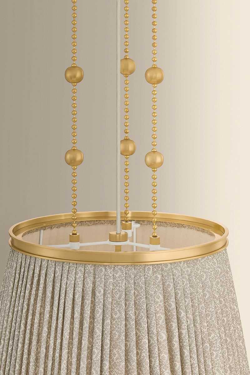 Valeria One Light Pendant in Aged Brass Hudson Valley Canada