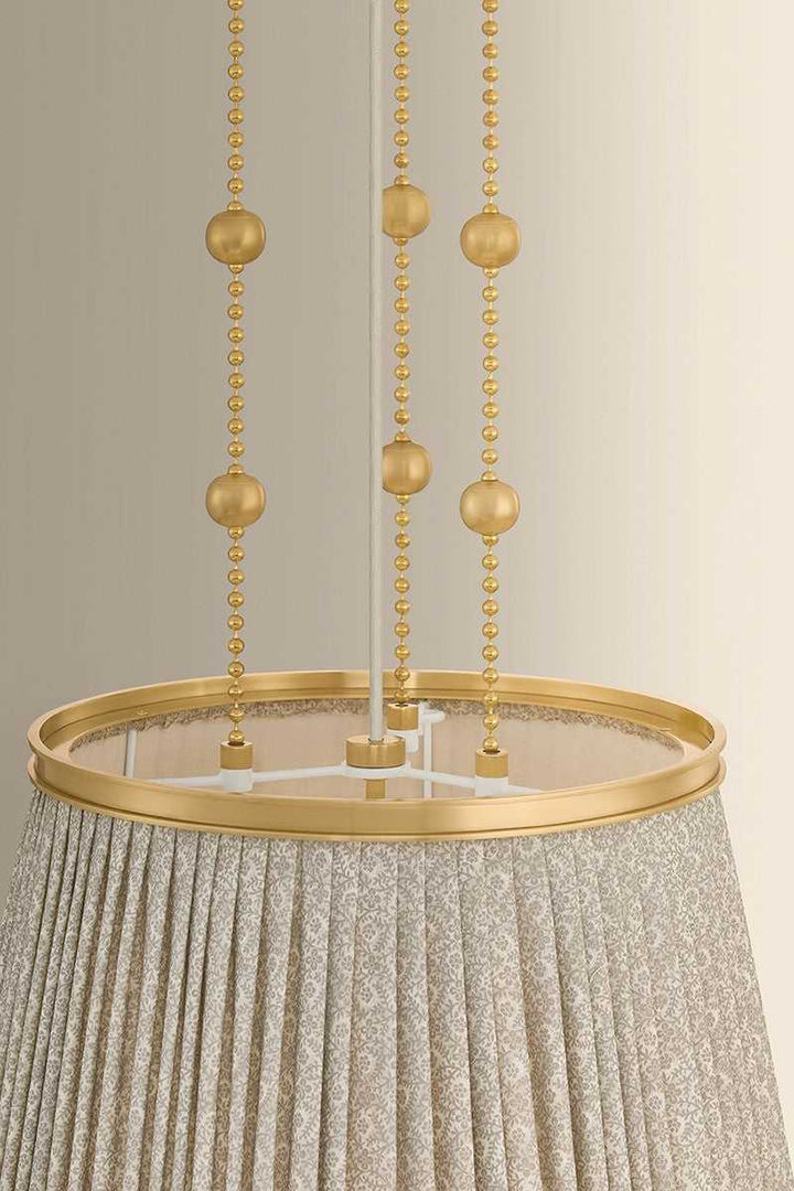 Valeria One Light Pendant in Aged Brass Hudson Valley Canada