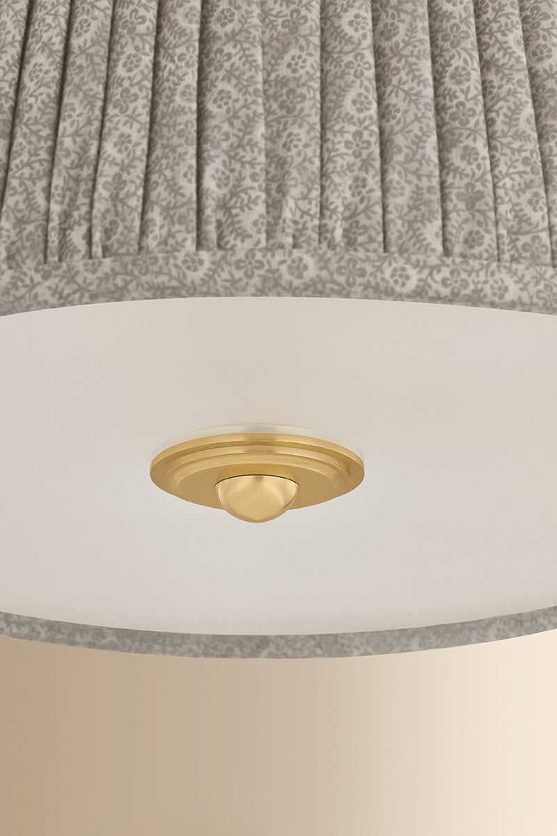 Valeria One Light Pendant in Aged Brass Hudson Valley Canada
