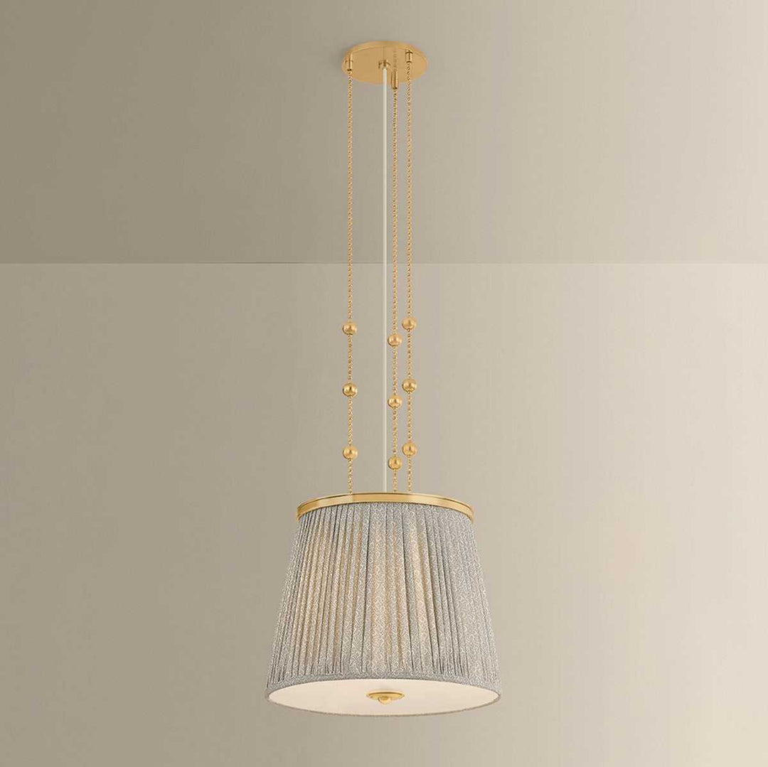 Valeria One Light Pendant in Aged Brass Hudson Valley Canada