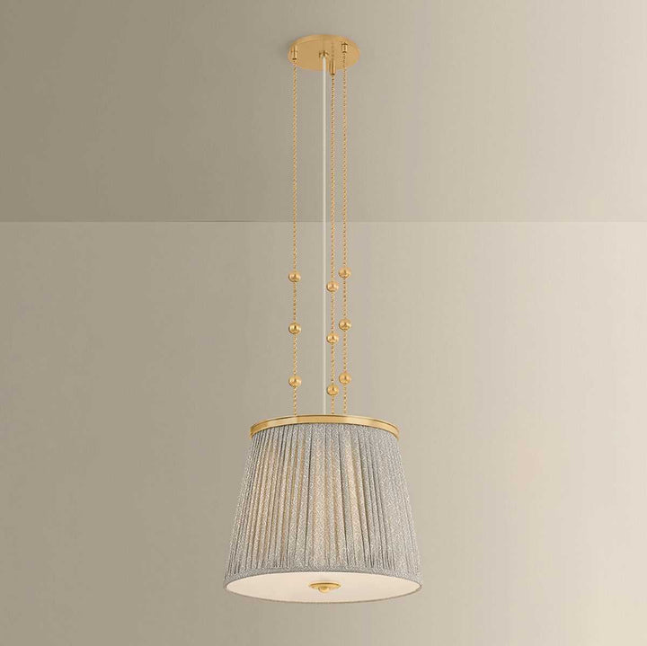 Valeria One Light Pendant in Aged Brass Hudson Valley Canada