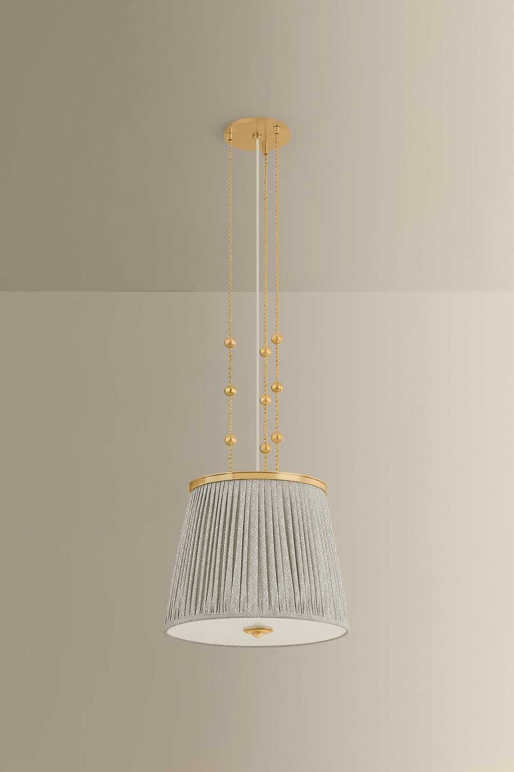 Valeria One Light Pendant in Aged Brass Hudson Valley Canada