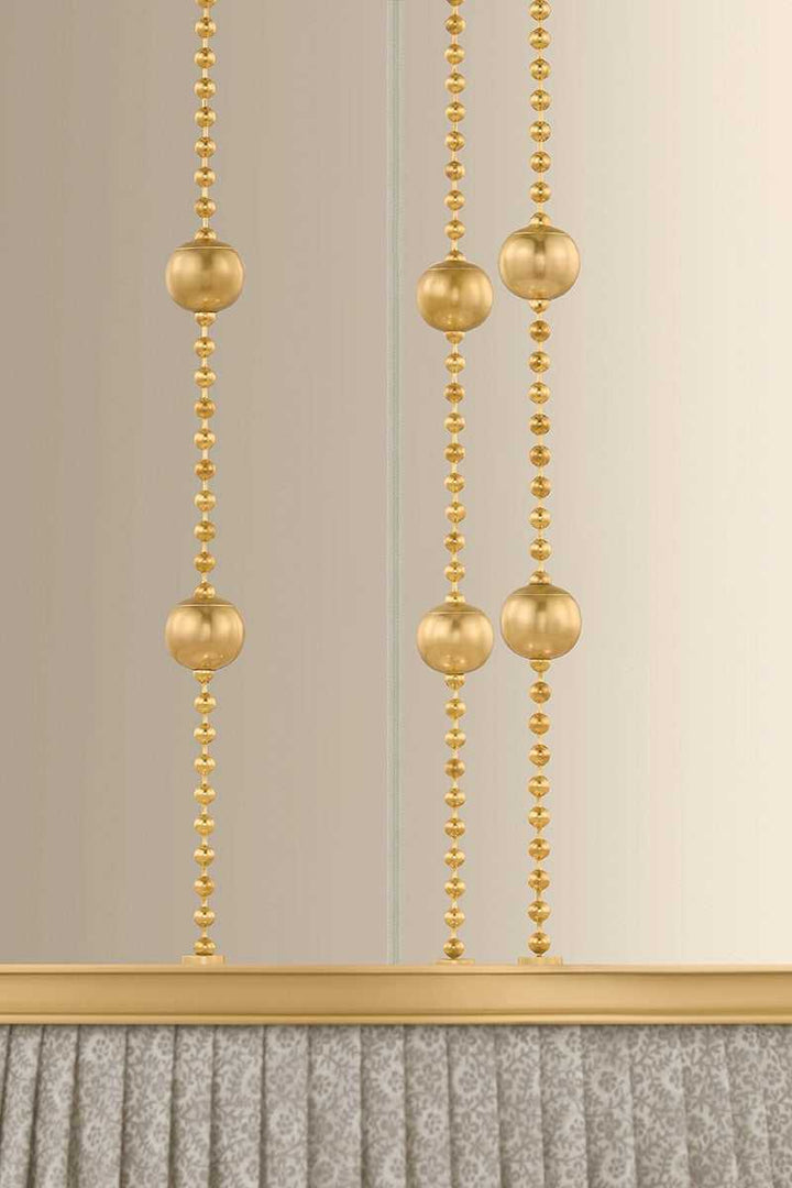 Valeria Three Light Pendant in Aged Brass Hudson Valley Canada