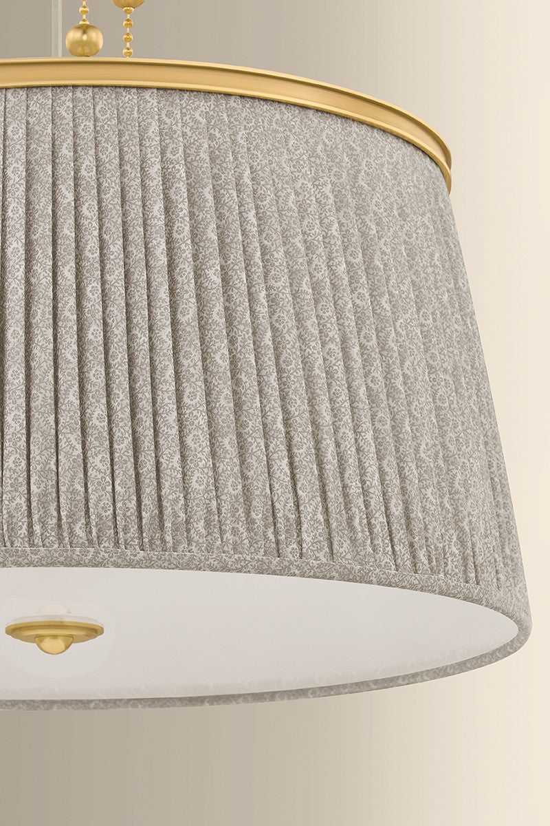 Valeria Three Light Pendant in Aged Brass Hudson Valley Canada