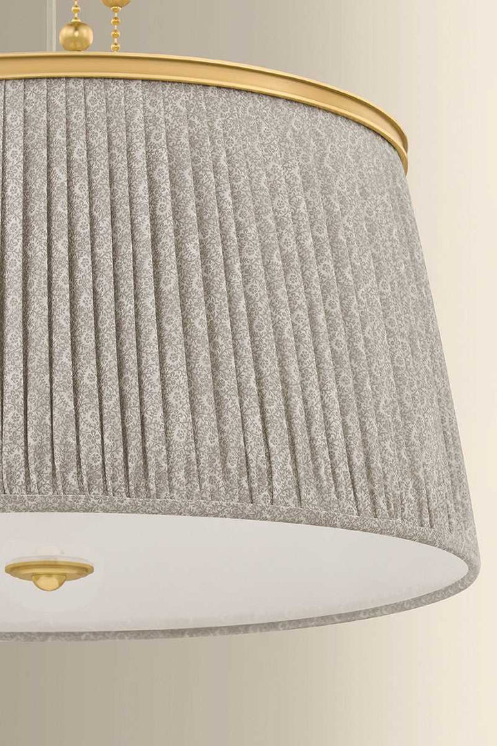 Valeria Three Light Pendant in Aged Brass Hudson Valley Canada
