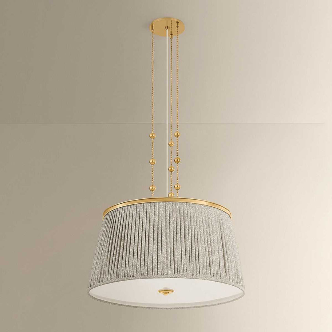 Valeria Three Light Pendant in Aged Brass Hudson Valley Canada