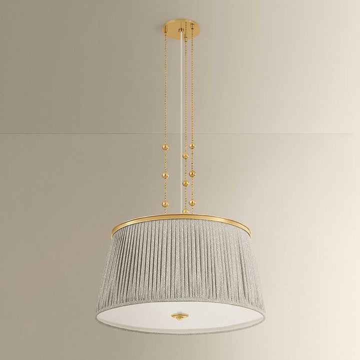 Valeria Three Light Pendant in Aged Brass Hudson Valley Canada