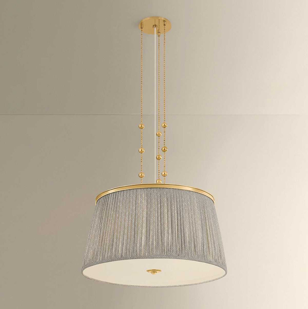 Valeria Three Light Pendant in Aged Brass Hudson Valley Canada