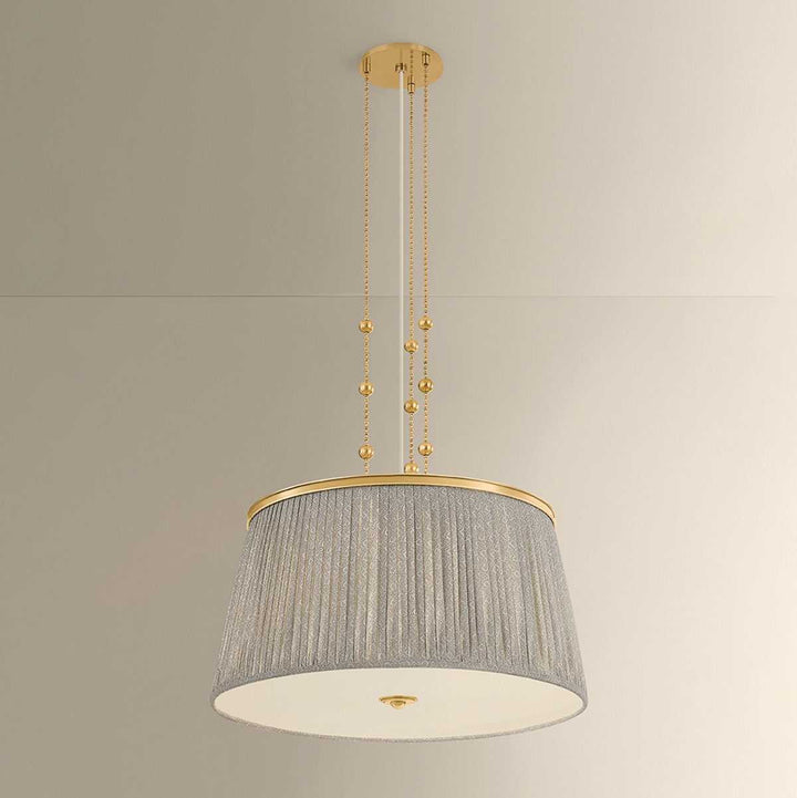 Valeria Three Light Pendant in Aged Brass Hudson Valley Canada