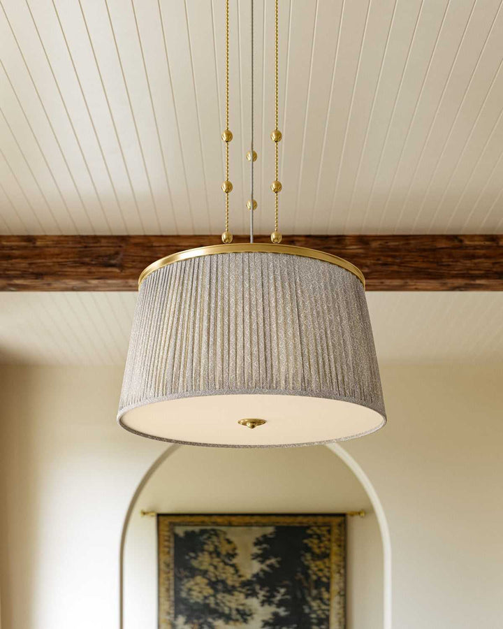 Valeria Three Light Pendant in Aged Brass Hudson Valley Canada