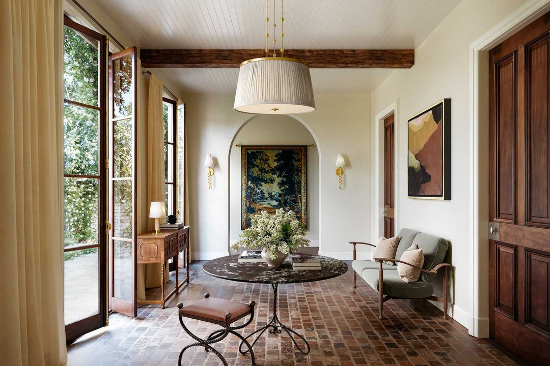 Valeria Three Light Pendant in Aged Brass Hudson Valley Canada