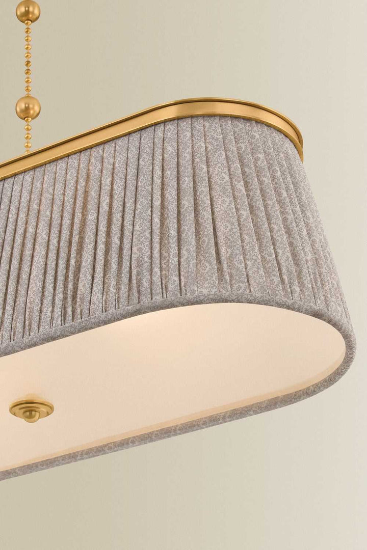 Valeria Three Light Linear in Aged Brass Hudson Valley Canada