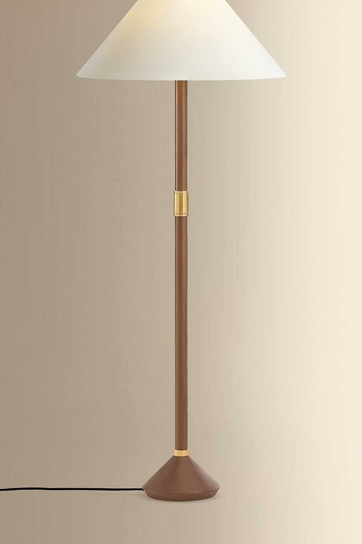 Merrimack One Light Floor Lamp in Aged Brass Hudson Valley Canada
