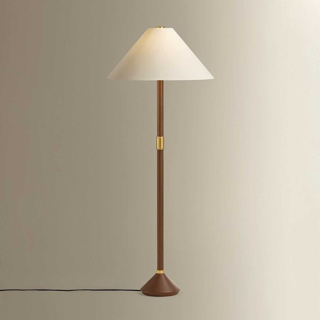 Merrimack One Light Floor Lamp in Aged Brass Hudson Valley Canada