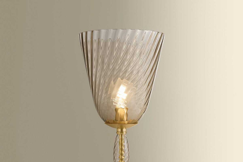 Bleecker One Light Floor Lamp in Aged Brass Hudson Valley Canada