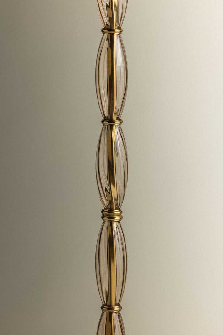 Bleecker One Light Floor Lamp in Aged Brass Hudson Valley Canada