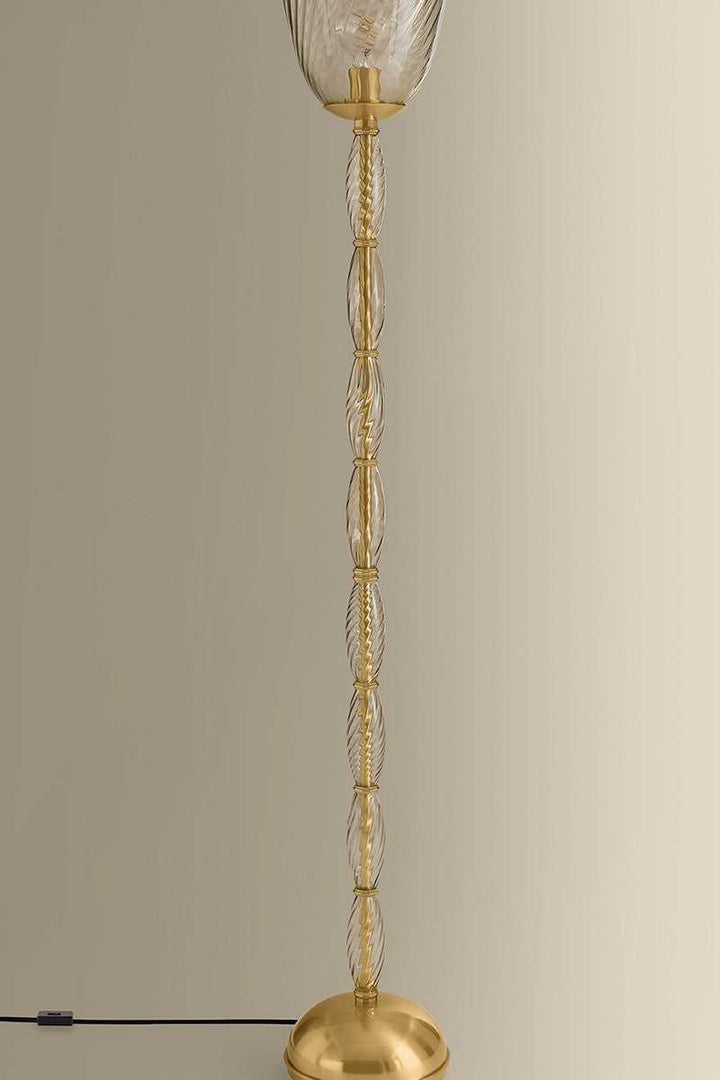 Bleecker One Light Floor Lamp in Aged Brass Hudson Valley Canada