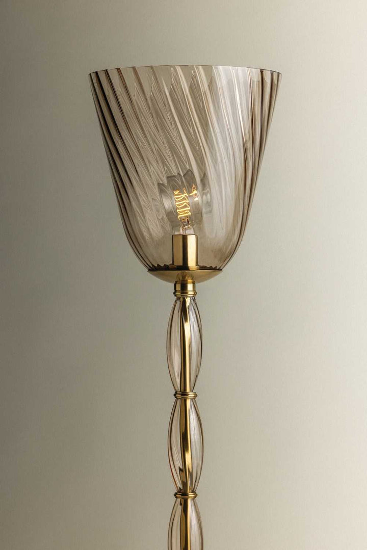 Bleecker One Light Floor Lamp in Aged Brass Hudson Valley Canada