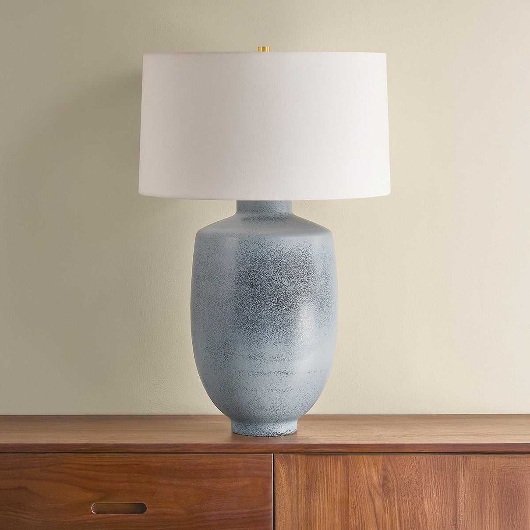 Hensonville One Light Table Lamp in Aged Brass Hudson Valley Canada