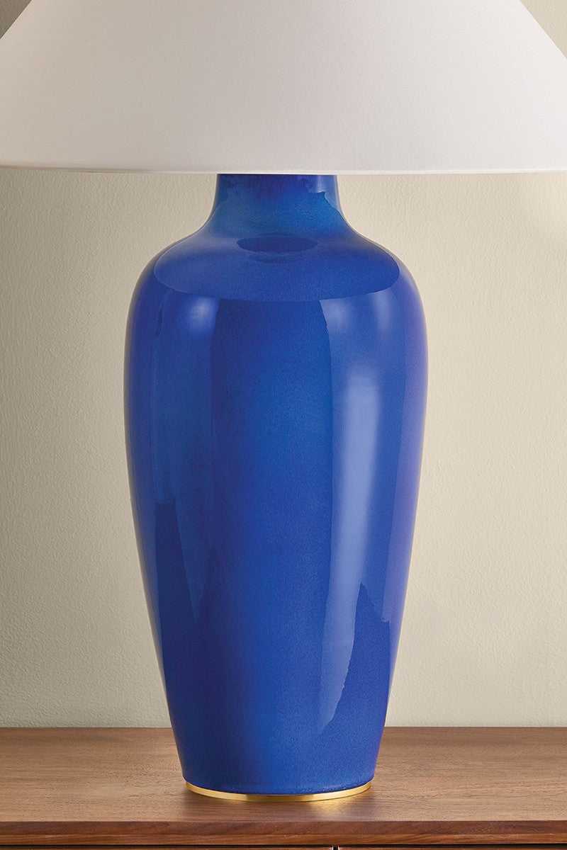 Rhinelander One Light Table Lamp in Aged Brass Hudson Valley Canada