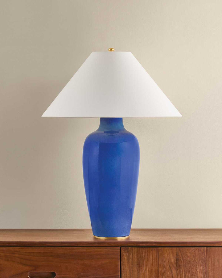 Rhinelander One Light Table Lamp in Aged Brass Hudson Valley Canada