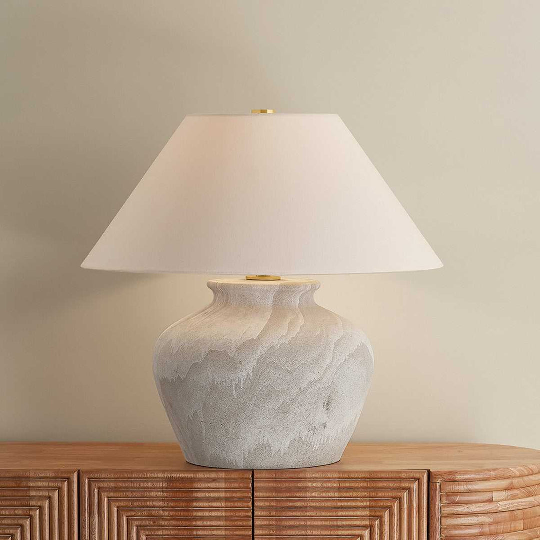 Allards One Light Table Lamp in Aged Brass Hudson Valley Canada