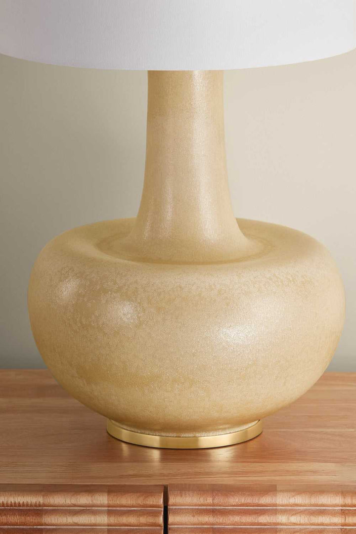 Plum Point One Light Table Lamp in Aged Brass Hudson Valley Canada