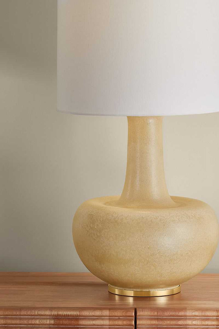 Plum Point One Light Table Lamp in Aged Brass Hudson Valley Canada