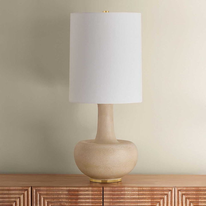 Plum Point One Light Table Lamp in Aged Brass Hudson Valley Canada