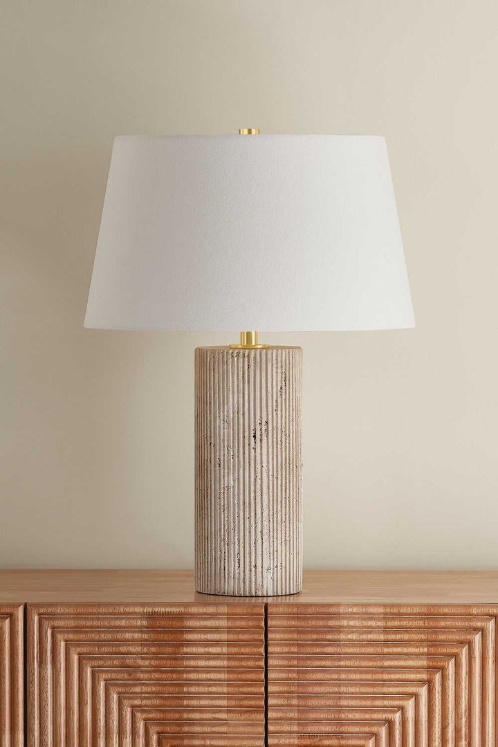 Highland Mills One Light Table Lamp in Aged Brass Hudson Valley Canada