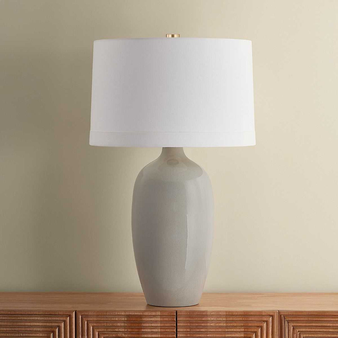 Elk River One Light Table Lamp in Aged Brass Hudson Valley Canada